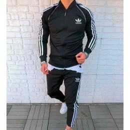 Мужской спортивный костюм Adidas черный