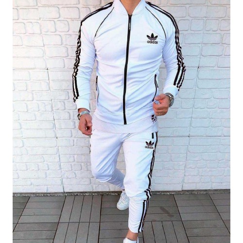 Мужской спортивный костюм Adidas белый